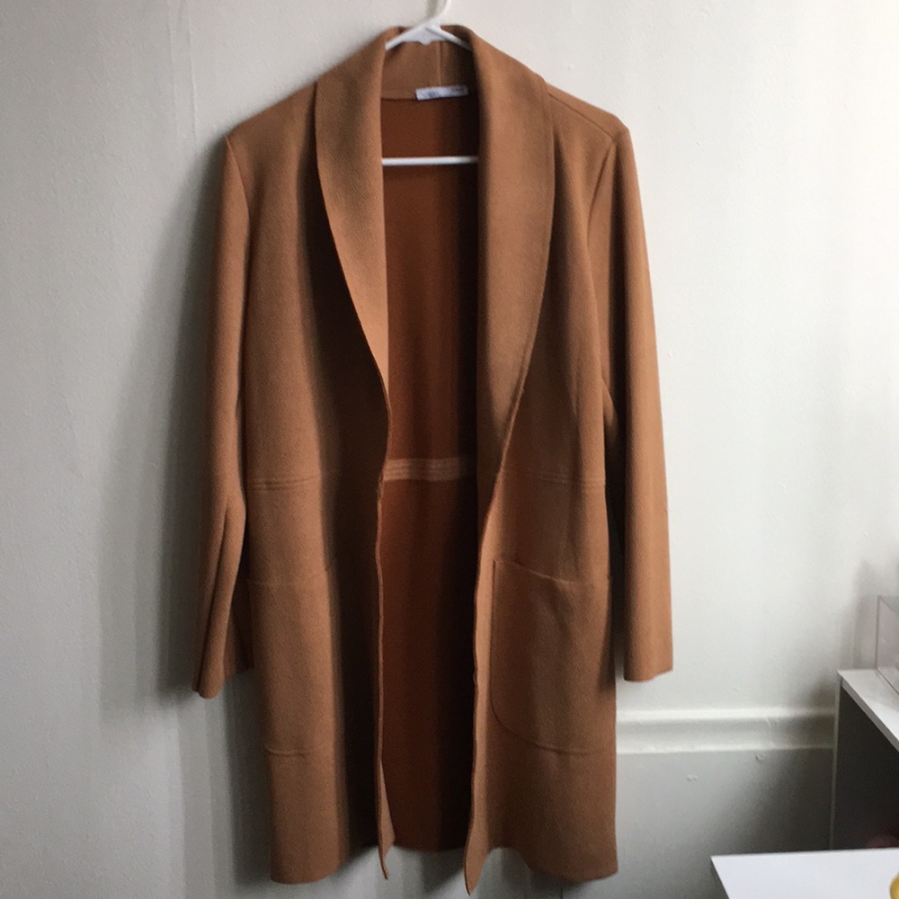 Zara faux suede coat